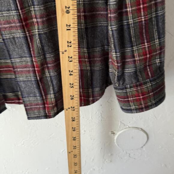 LL Bean Shirt Mens Small Plaid Flannel Button Down Slightly Fitted Cabin Outdoor - Picture 5 of 7